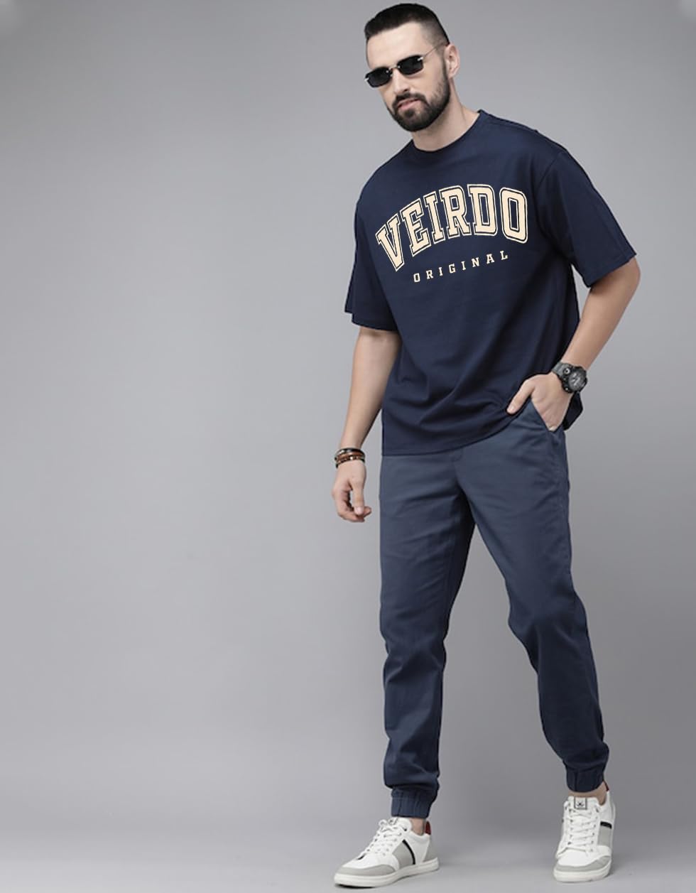 Pure Cotton Green, Royal Blue, Red, Navy Blue & Swan White Oversized Fit Originals Typographic Printed Half Sleeve T-Shirt for Men & Boys (Available in Sizes S to 2XL)