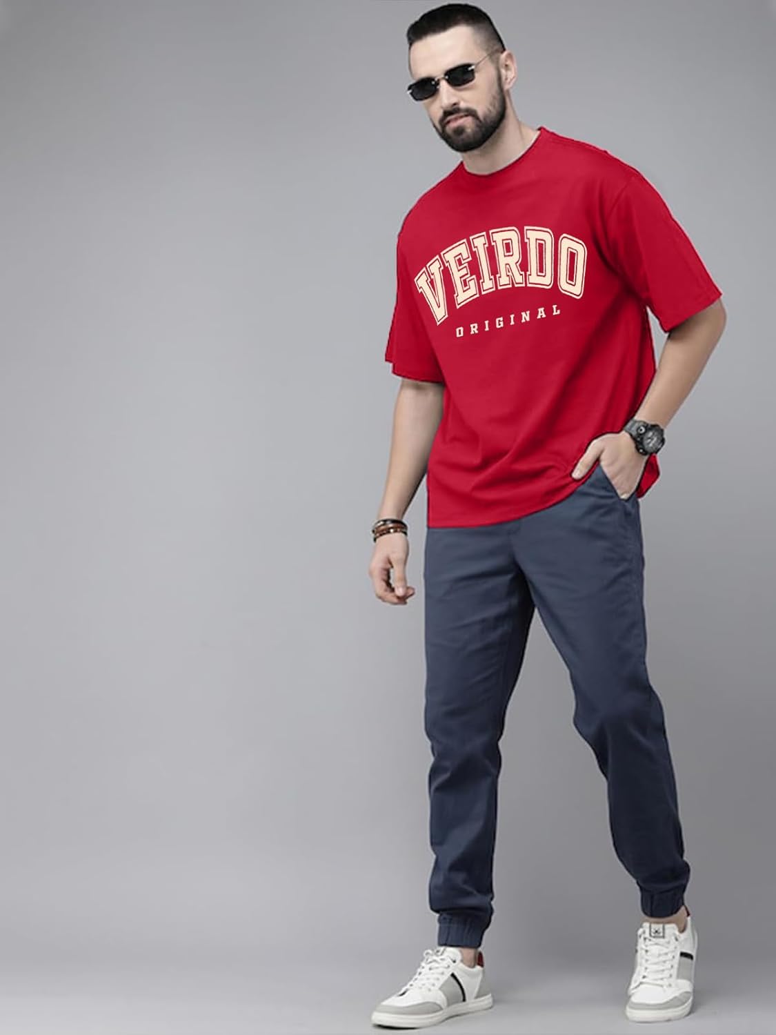 Pure Cotton Green, Royal Blue, Red, Navy Blue & Swan White Oversized Fit Originals Typographic Printed Half Sleeve T-Shirt for Men & Boys (Available in Sizes S to 2XL)