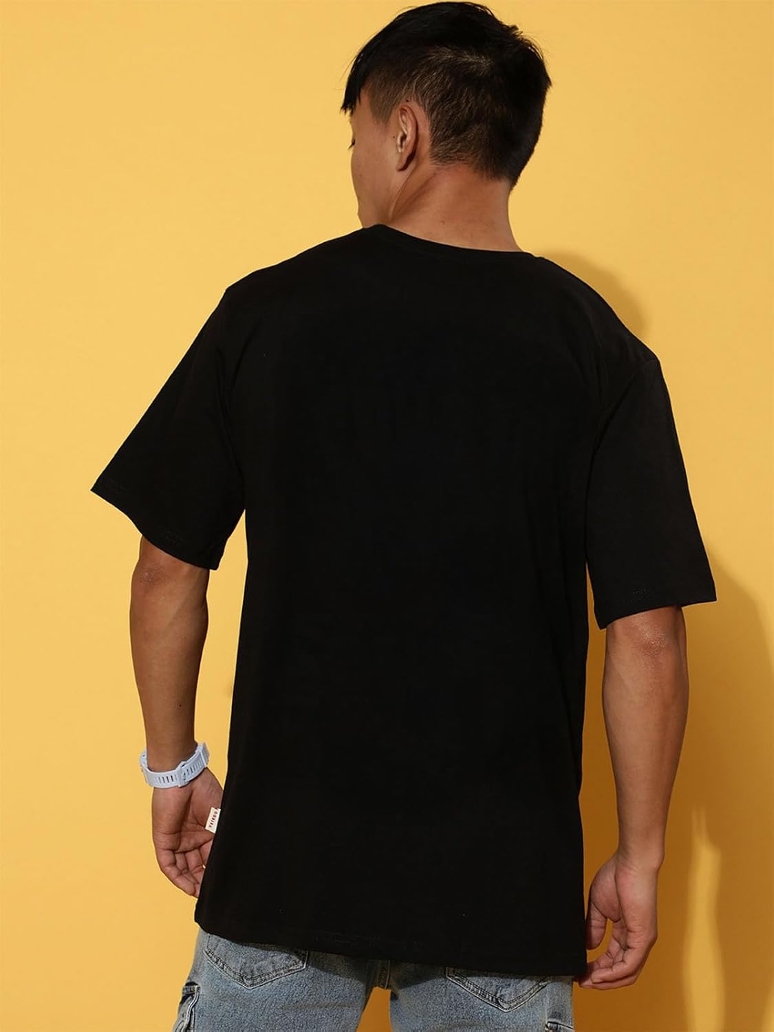 Cotton Drop Shoulder Round Neck Oversized Baggy Fit Front & Back Graphic Printed Half Sleeve T-Shirt Men (Available in from S to 2XL)