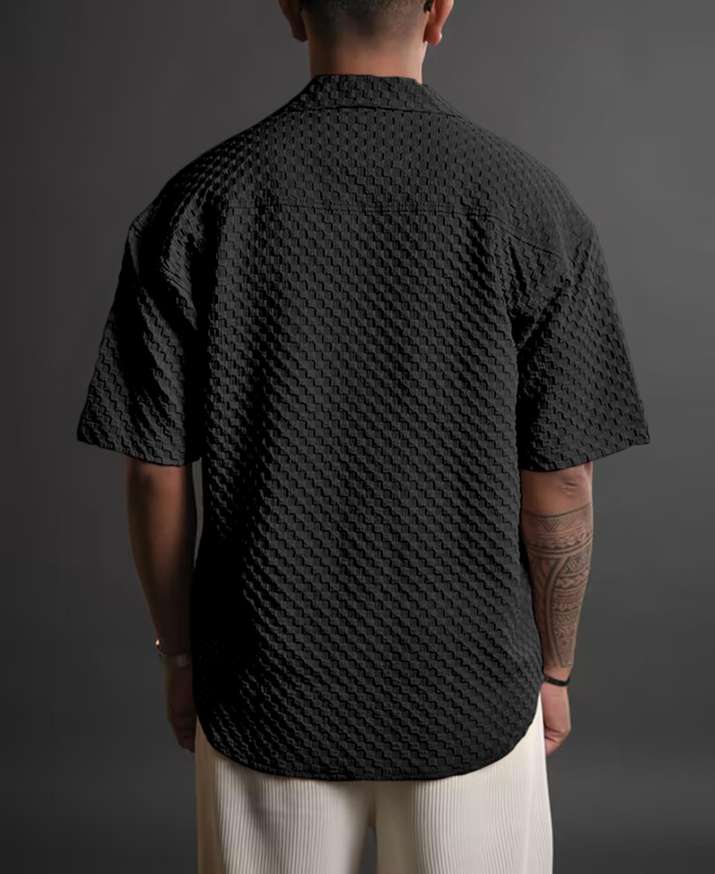 NexaFlair Casual Shirt for Men|| Shirt for Men|| Men Stylish Shirt||Button Down Shirts Half Sleeve Bubble Fashion Textured Shirt