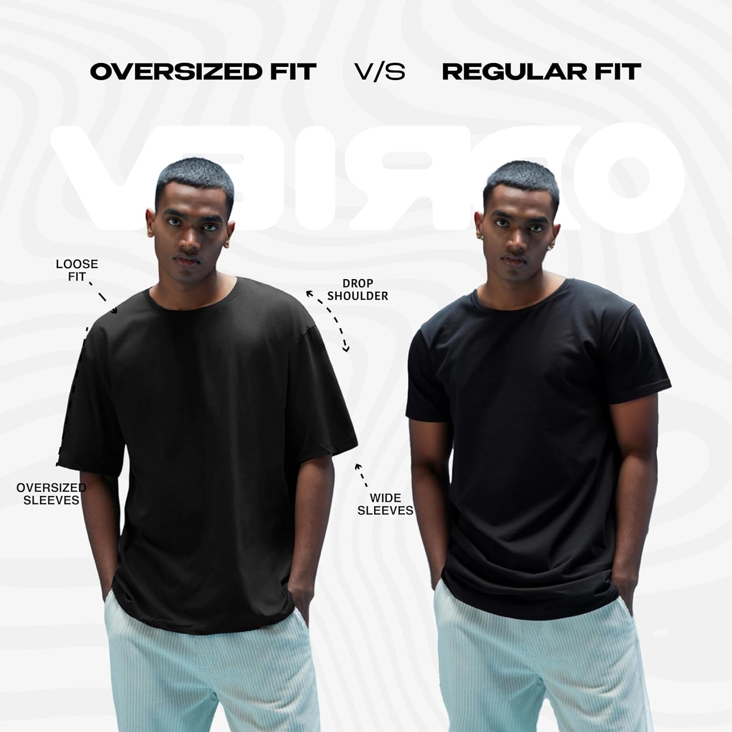 Cotton Drop Shoulder Round Neck Oversized Baggy Fit Front & Back Graphic Printed Half Sleeve T-Shirt Men (Available in from S to 2XL)