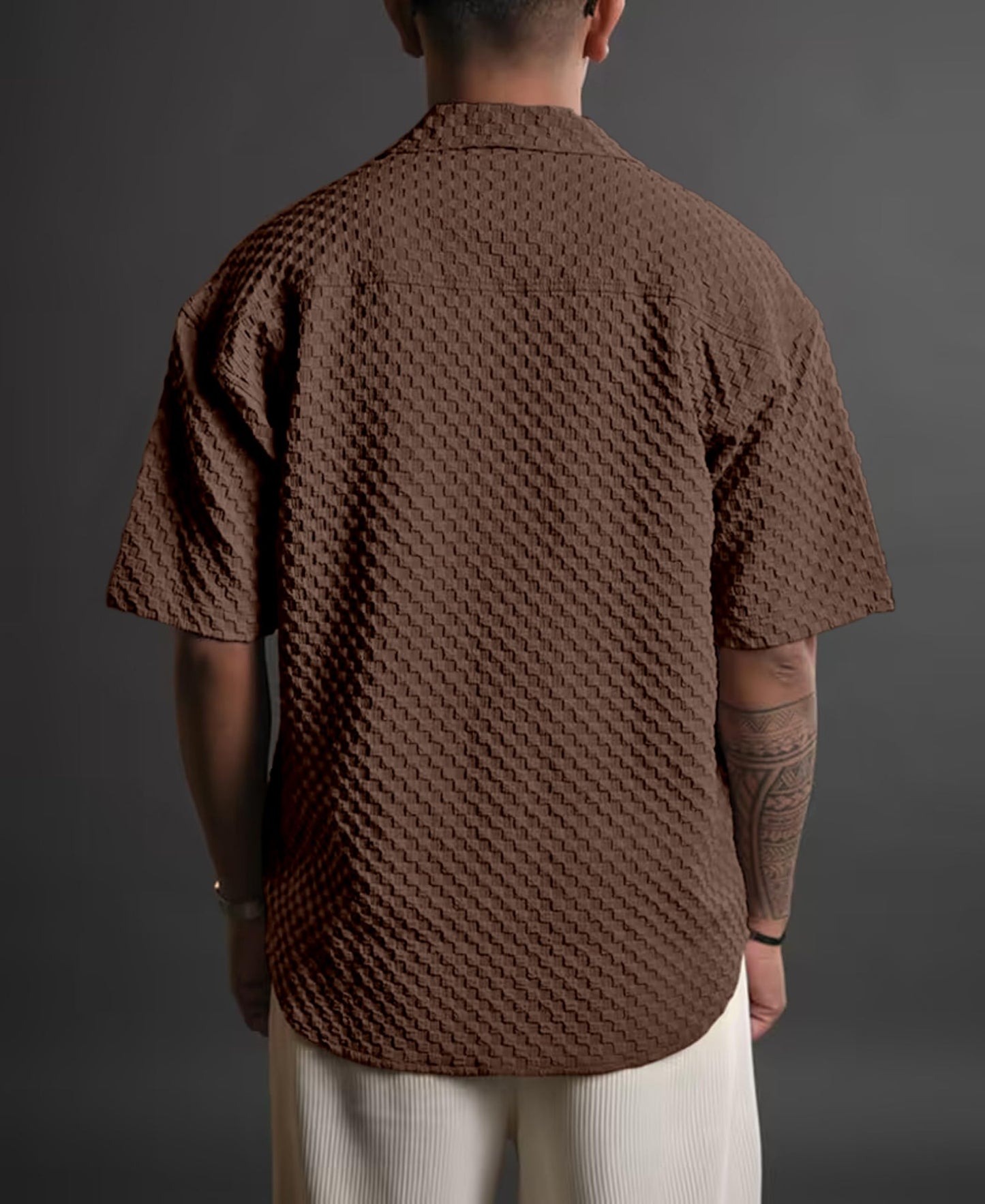 NexaFlair Casual Shirt for Men|| Shirt for Men|| Men Stylish Shirt||Button Down Shirts Half Sleeve Bubble Fashion Textured Shirt