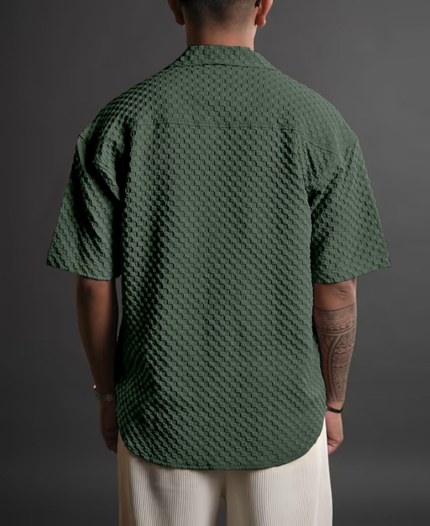 NexaFlair Casual Shirt for Men|| Shirt for Men|| Men Stylish Shirt||Button Down Shirts Half Sleeve Bubble Fashion Textured Shirt