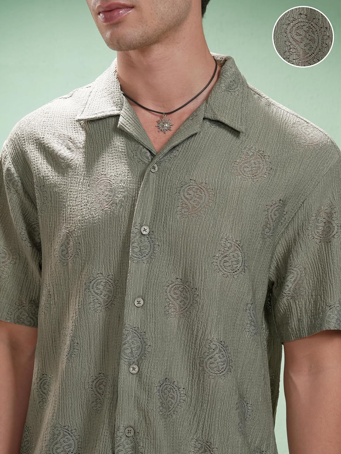 Men's Relaxed Fit Shirt (HLSH022149_SAGE