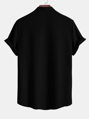 GRECIILOOKS Men's Polycotton Regular Fit Casual Shirt | Stylish | Printed | Solid | Short Sleeve | Trendy (Available in Plus Size and Combo Pack of 2)