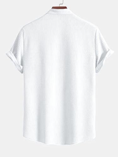 GRECIILOOKS Men's Polycotton Regular Fit Casual Shirt | Stylish | Printed | Solid | Short Sleeve | Trendy (Available in Plus Size and Combo Pack of 2)