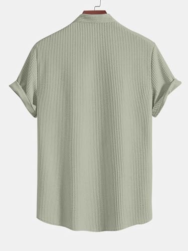 GRECIILOOKS Men's Polycotton Regular Fit Casual Shirt | Stylish | Printed | Solid | Short Sleeve | Trendy (Available in Plus Size and Combo Pack of 2)