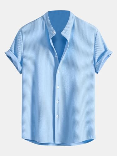 GRECIILOOKS Men's Polycotton Regular Fit Casual Shirt | Stylish | Printed | Solid | Short Sleeve | Trendy (Available in Plus Size and Combo Pack of 2)