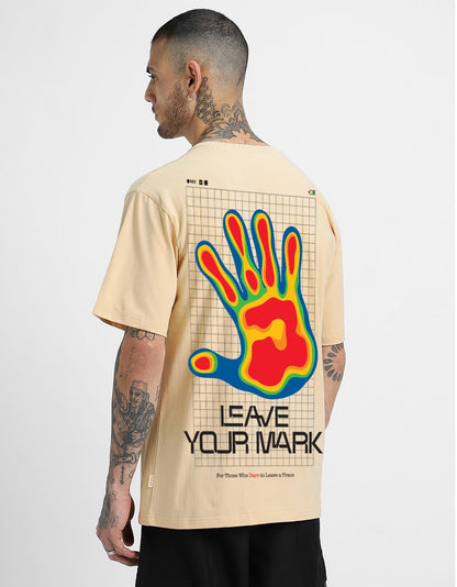 Cotton Drop Shoulder Round Neck Oversized Baggy Fit Front & Back Graphic Printed Half Sleeve T-Shirt Men (Available in from S to 2XL)