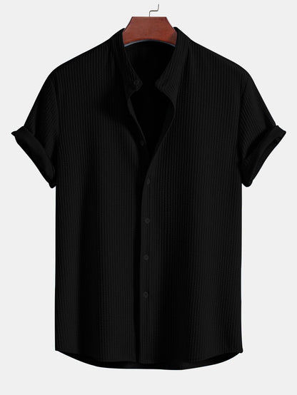 GRECIILOOKS Men's Polycotton Regular Fit Casual Shirt | Stylish | Printed | Solid | Short Sleeve | Trendy (Available in Plus Size and Combo Pack of 2)