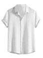 Fashion Men's Formal Button Down Shirt – Slim Fit Office Wear Shirt for Men | Textured Short Sleeve Polycotton | Business & Meeting Ready (Available in Plus Size and Combo Pack of 2)