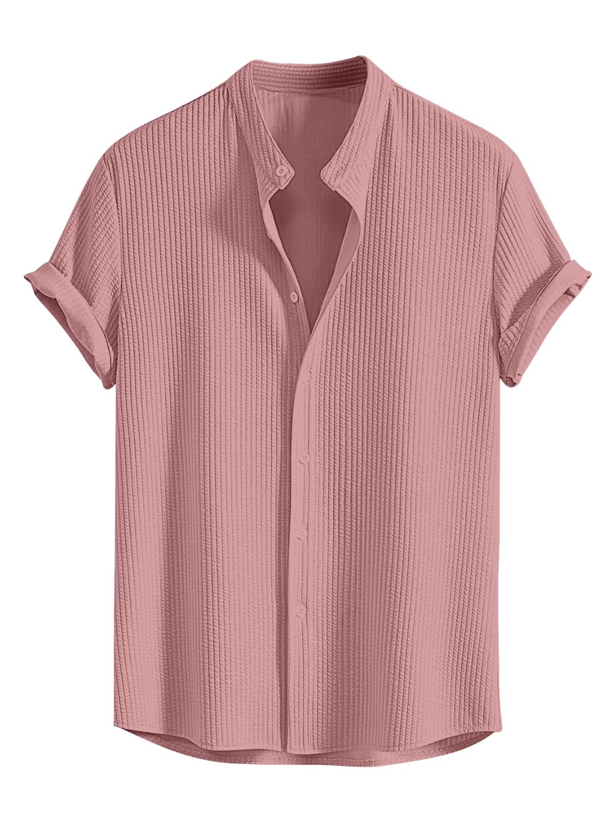 GRECIILOOKS Men's Polycotton Regular Fit Casual Shirt | Stylish | Printed | Solid | Short Sleeve | Trendy (Available in Plus Size and Combo Pack of 2)