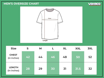 Cotton Drop Shoulder Round Neck Oversized Baggy Fit Front & Back Graphic Printed Half Sleeve T-Shirt Men (Available in from S to 2XL)