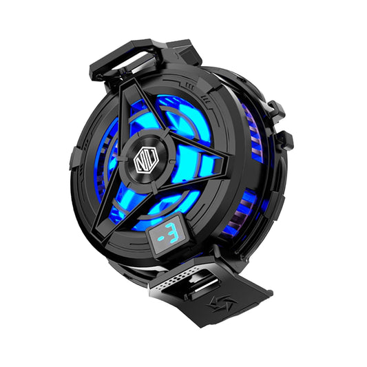 Nu Republic Dread Chill Mobile Gaming Cooler |Mobile Cooler | Gaming Fan | for Instant Cooling Advanced Refrigeration Chip & LED Temperature Display Compatible for Android and iPhones - (Black)
