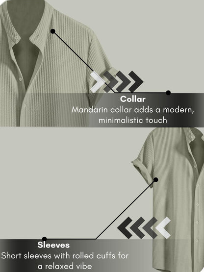 GRECIILOOKS Men's Polycotton Regular Fit Casual Shirt | Stylish | Printed | Solid | Short Sleeve | Trendy (Available in Plus Size and Combo Pack of 2)